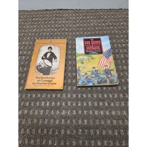 The Red Badge of Courage Stephen Crane Paperback Book Lot Bantam Tor Classics